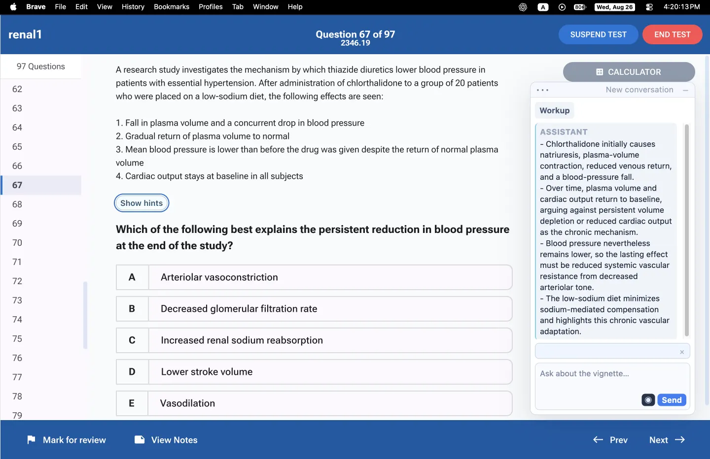 VignetteLens Workup response explaining the reasoning across a whole ScholarRx vignette.